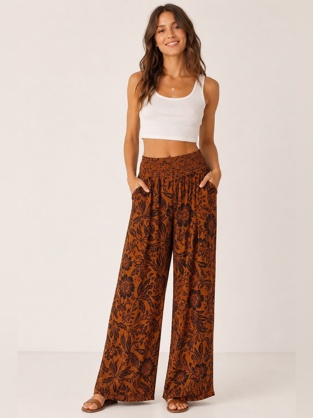 Patrons of Peace Floral Wide-Leg Pants – XS